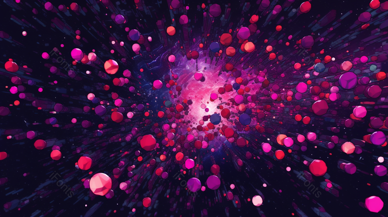 紫色手绘科技虚拟空间插画背景,插画/手绘图,插画/手绘图库,插画/手绘图下载,插画/手绘